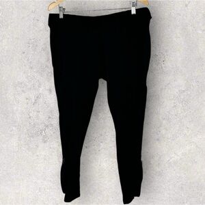 Nordstrom Black Front Seam Ankle Zipper Leggings Pull On Womens‎ Size XL Stretch